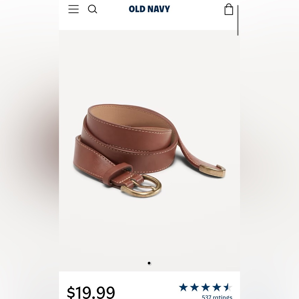 Old Navy Women’s Brown & Gold Leather Belt